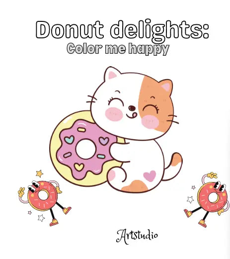 Donut coloring book - CraftsyWay