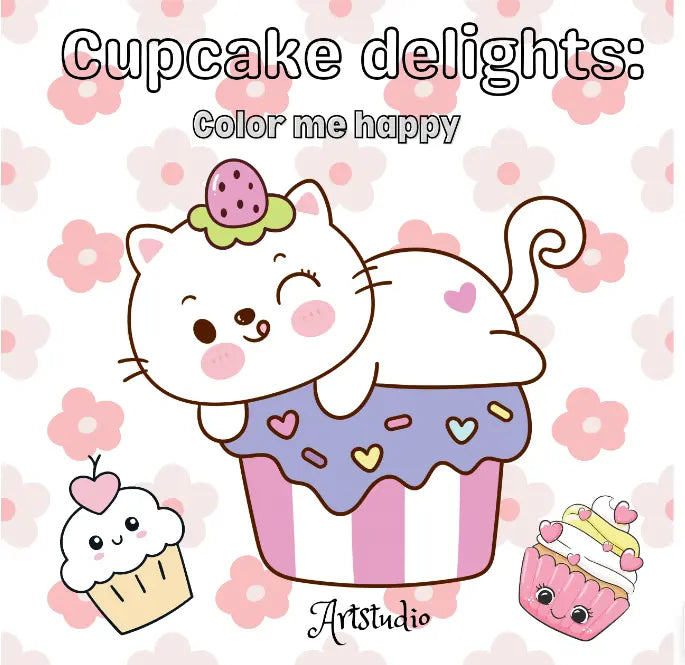Cupcake Coloring book - CraftsyWay