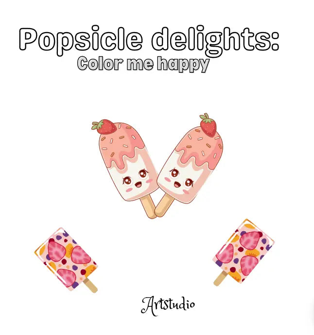 Popsicle Coloring book - CraftsyWay