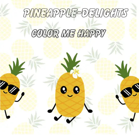 Pineapple-Delights coloring book - CraftsyWay