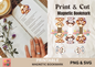 Cute magnetic dog bookmarks printable in use on book pages