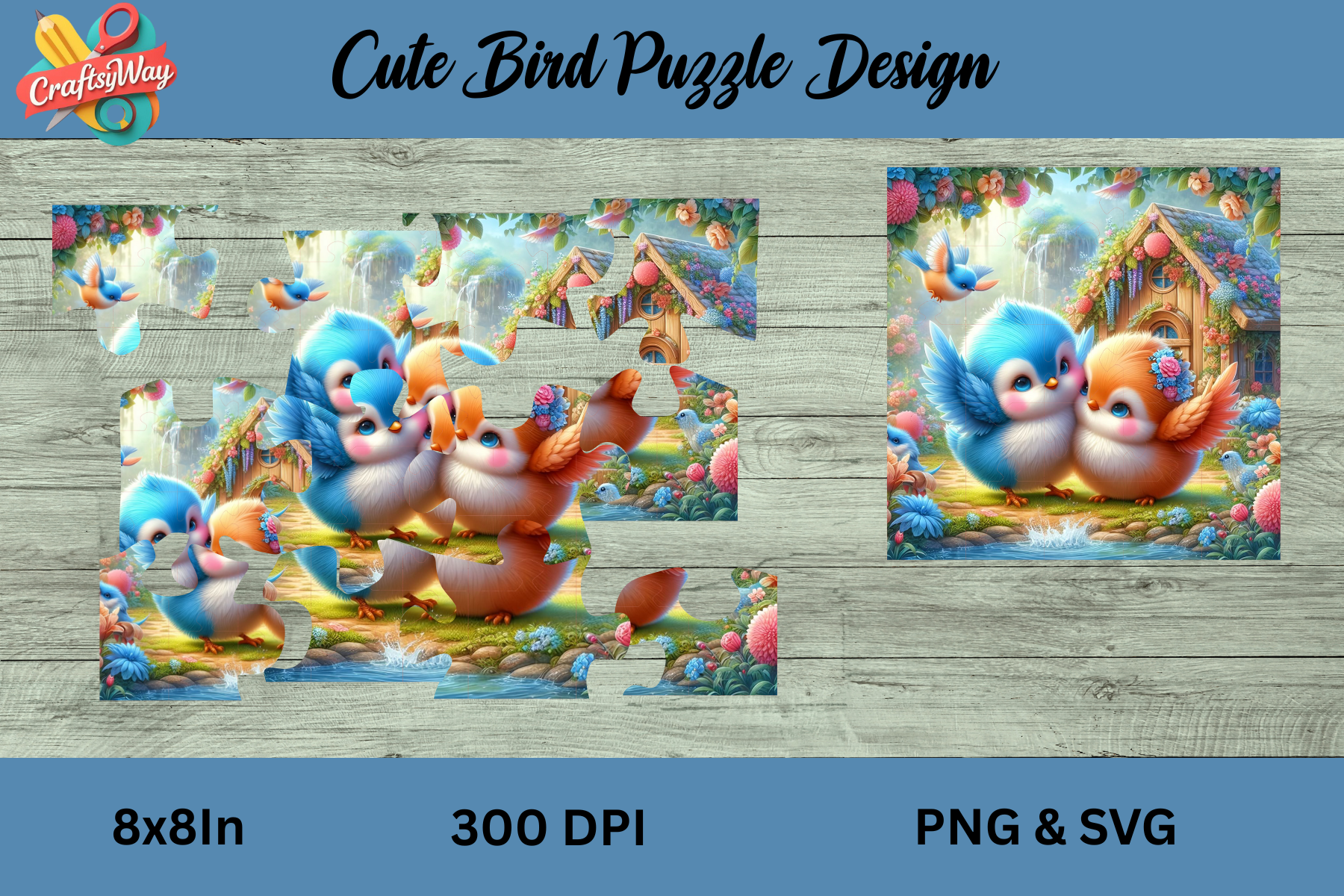 Bird Puzzle Design - CraftsyWay