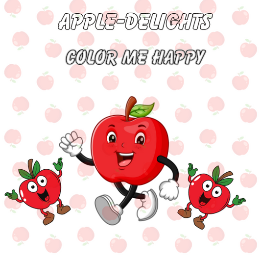 Digital download icons for Apple Delights coloring pages printable in PNG & PDF
