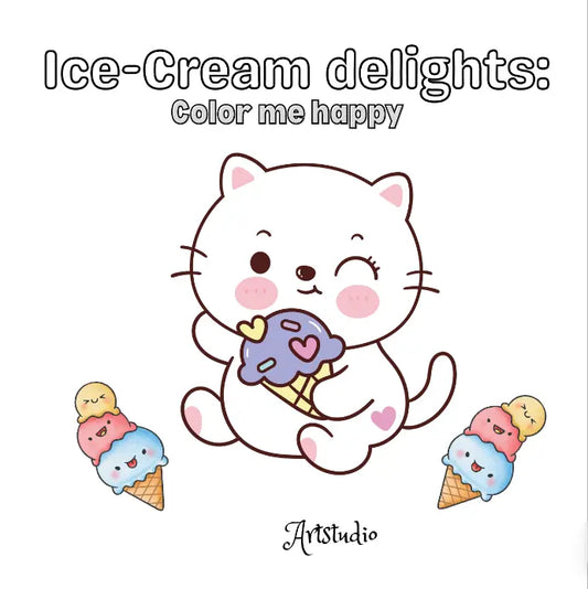 Ice-Cream Coloring book - CraftsyWay