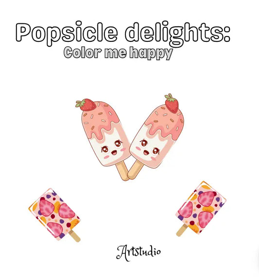 Popsicle Coloring book - CraftsyWay