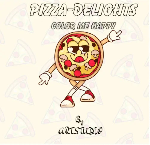 Pizza Coloring book - CraftsyWay