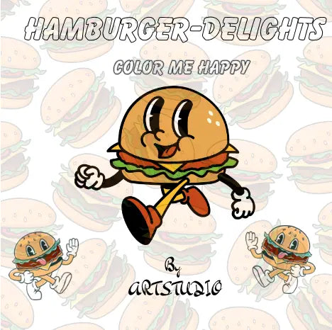 Hamburger Coloring book - CraftsyWay