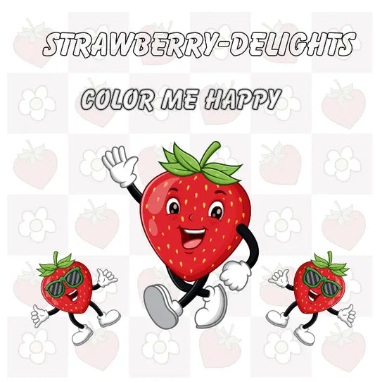 Strawberry Coloring Book - CraftsyWay