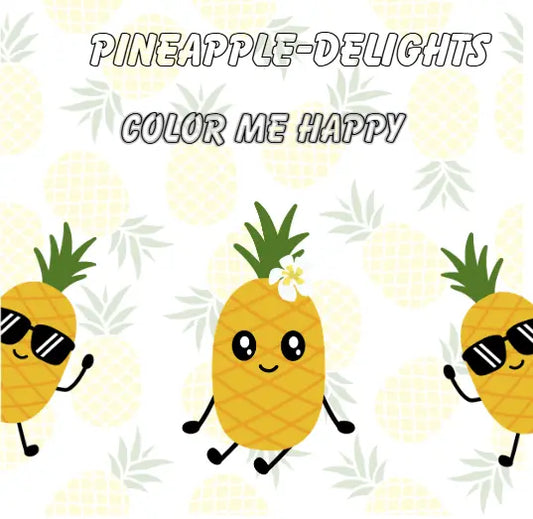 Pineapple-Delights coloring book - CraftsyWay