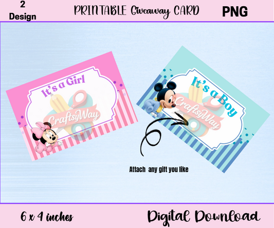 Mickey Mouse Printable Cards - CraftsyWay