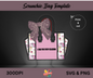 Scrunchie bag SVG template for hair accessory packaging