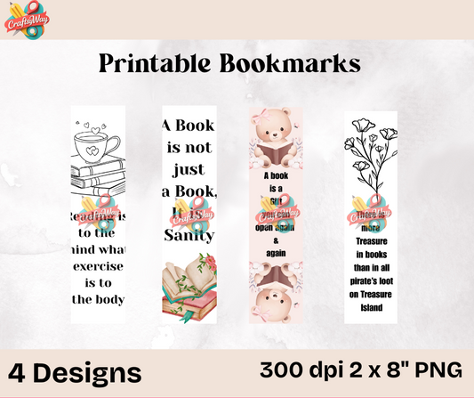 Printable Bookmarks – 4 Cute & Inspiring Designs - CraftsyWay