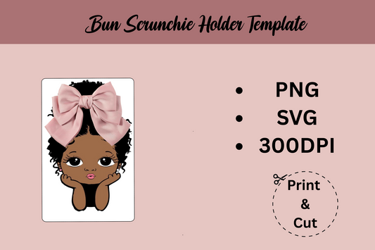 Bun Scrunchie Holder Template | PNG & SVG - CraftsyWay