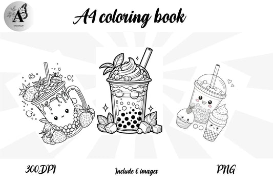 Boba coloring page - CraftsyWay