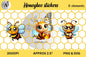 Honey bee stickers - CraftsyWay